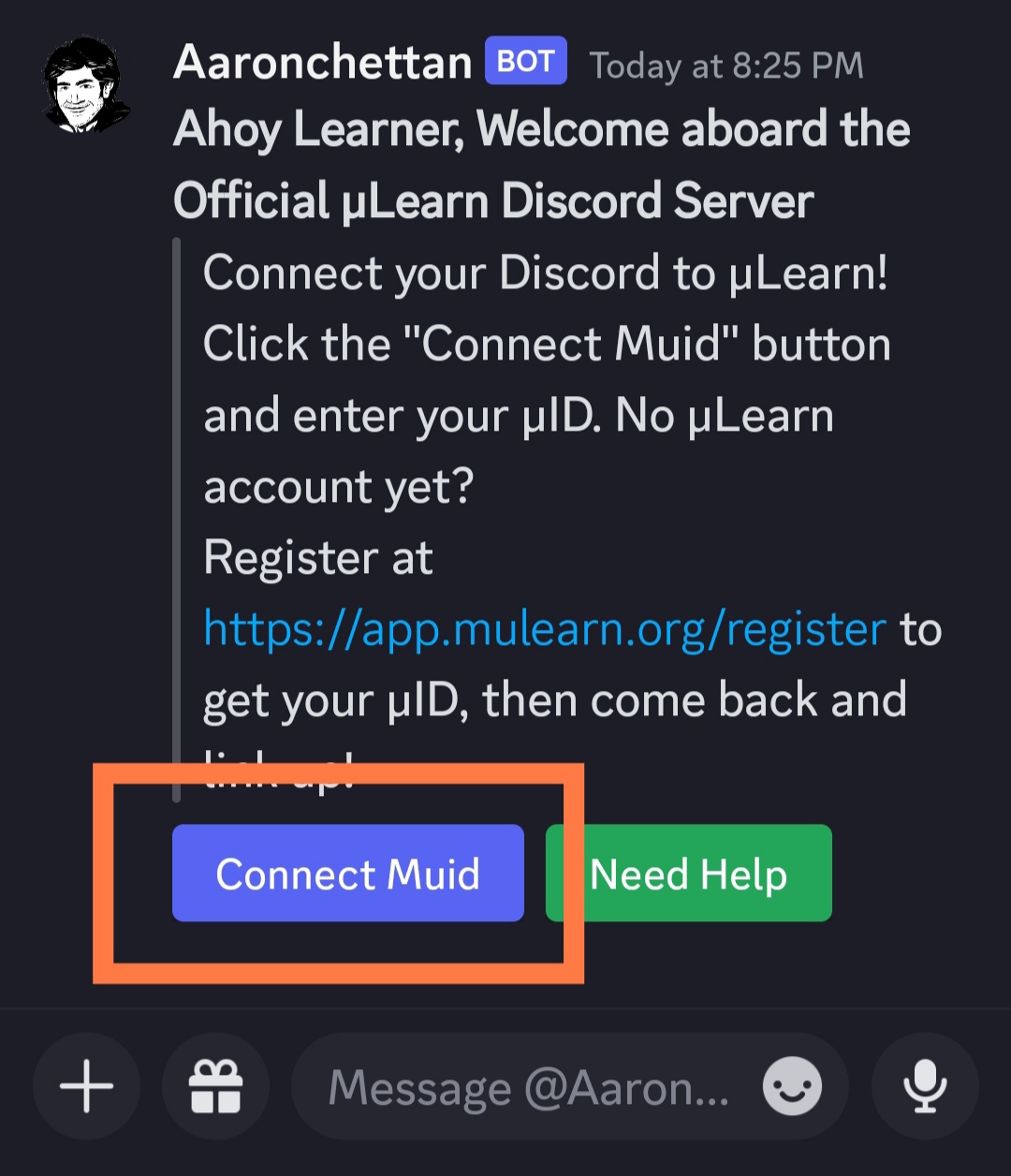 muLearn registration form image